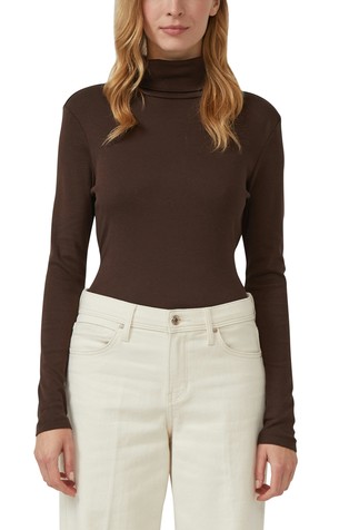 Slim fit cotton longsleeve with turtleneck