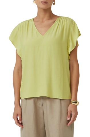 V-neck viscose blouse