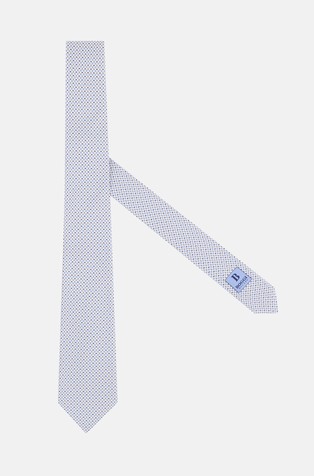 Svilena kravata z geometrijskim vzorcem