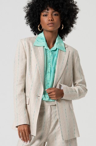FRACOMINA Oversized fit blazer in viscose-blend Grey 3