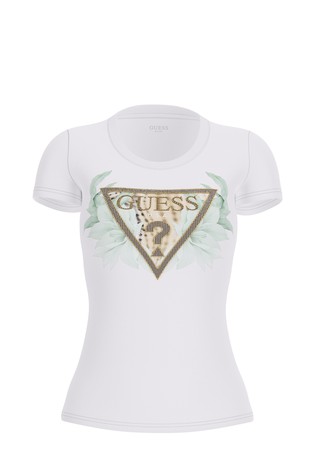 Majica s cvetličnim triangel logotipom