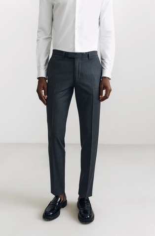 Slim fit hlače iz raztegljive volnene mešanice