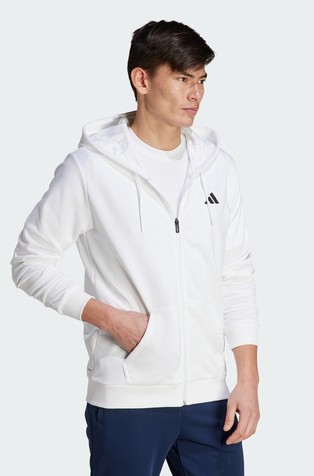 ADIDAS Club Teamwear Graphic Tennis jopa s kapuco Bela - White 3