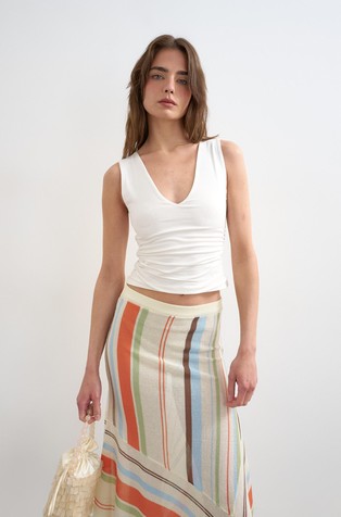 TSMY majica brez rokavov iz raztegljivega bombaža