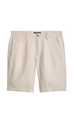 Regular fit linen chino shorts