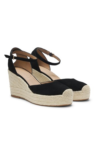 Suede espadrilles with wedge sole