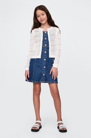 GAP Girls Pointelle Cardigan New Off White 4