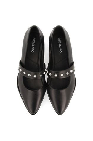 GIOSEPPO Leathert ballerinas with studs Black 4
