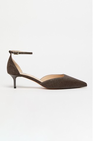 Hair leather sandal