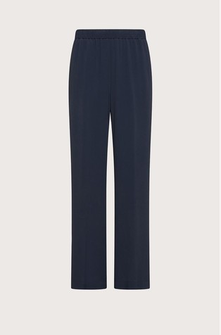 Straight fit trousers with silk