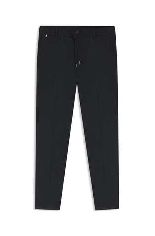 Modern-fit trousers in a linen blend