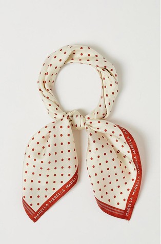 Polka dot silk scarf