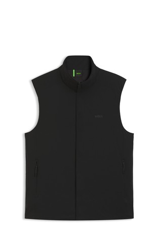 Water-repellent gilet with logo detail