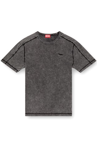 DIESEL Denim-look jersey T-shirt Black 4