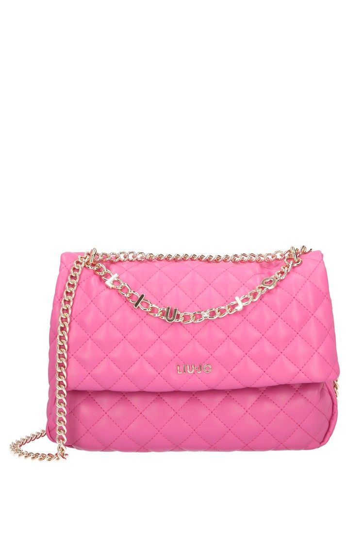 LIU JO Quilted faux-leather crossbody Pink 