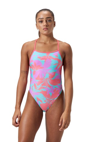 Club Training Printed Open Back Swimsuit