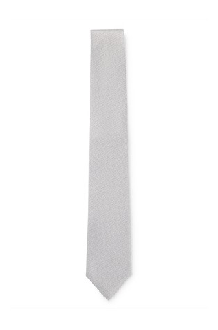 Mouliné tie in silk jacquard