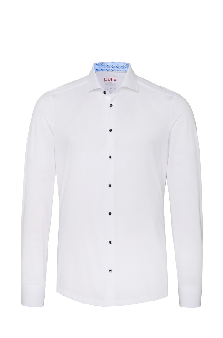 PURE H.TICO Functional fit srajca iz jersey tkanine Bela - White / Blue 