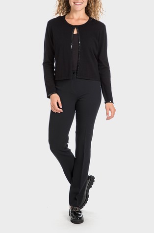 PUNT ROMA Knitted jumper in viscose blend with sequin details Black 3