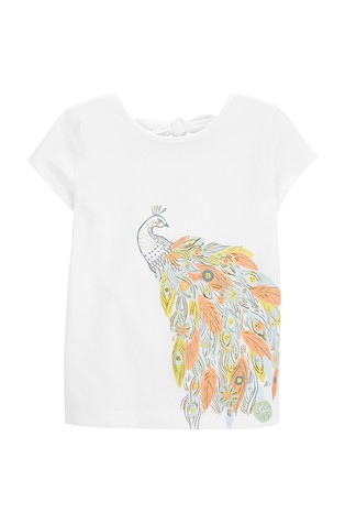 Peacock Bow Back Jersey Tee