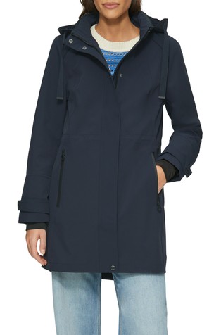 Long softshell jacket with hood