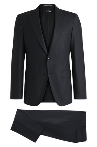 HUGO BOSS Slim-fit suit in a micro-patterned wool blend Black 9