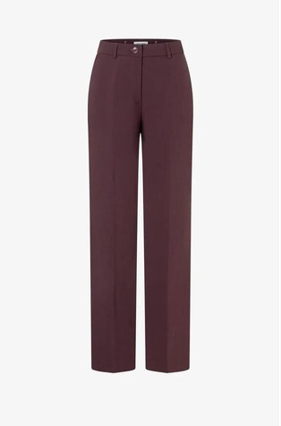 Regular fit crepe trousers