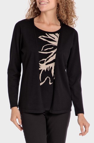 Faux knitted twinset