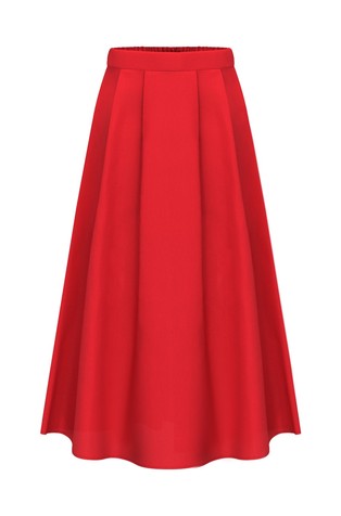 Flared cotton-blend skirt