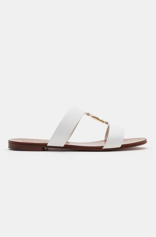 Leather sliders with DG logo
