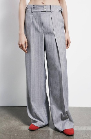 Relaxed fit črtaste hlače