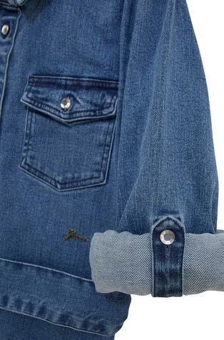 GUESS Belted denim shirt dress Blue 4