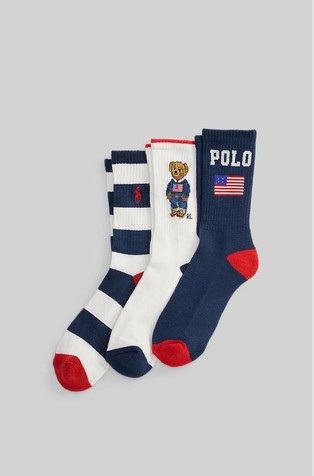 Polo Bear paket 3 parov nogavic