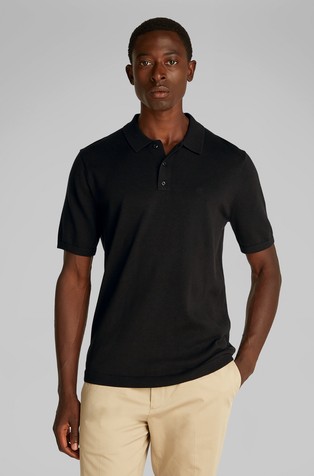 Regular fit pletena bombažna polo majica