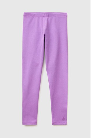 Stretch cotton leggings with logo