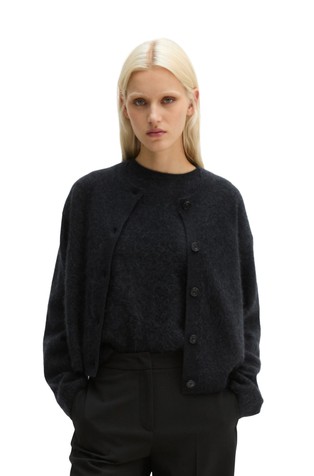 Short cardigan in merino wool