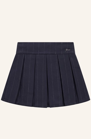 Lurex Striped Mini Plissè Skirt