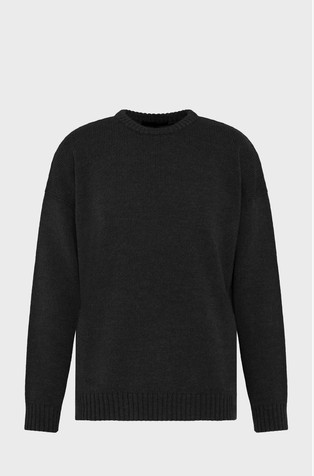 Relaxed fit pleten pulover iz mešanice z volno