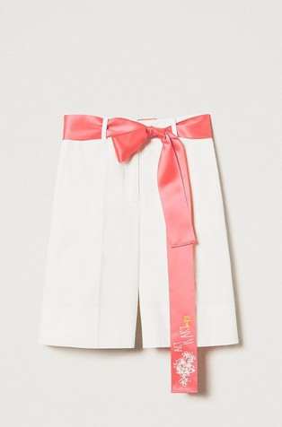 Actitude x MYFO cotton-linen blend shorts with belt