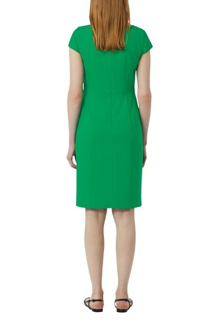 COMMA Fitted dress with bateau neckline Green 2