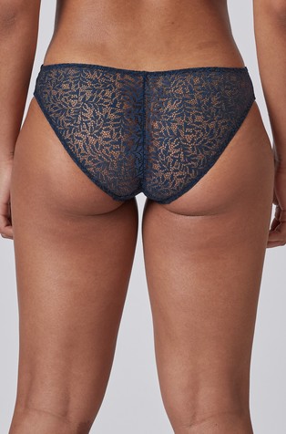 SKINY Every day in lace leaves bikini spodnje hlačke Modra - Dark Blue 2