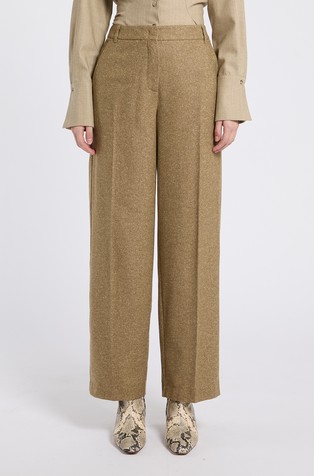 Flannel trousers in wool blend