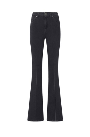 Raztegljive jeans hlače z zvončastimi hlačnicami