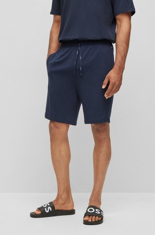 Contrast-logo shorts in stretch cotton