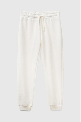 BENETTON Trenirka z zatezno vrvico Bela - Creamy White 1