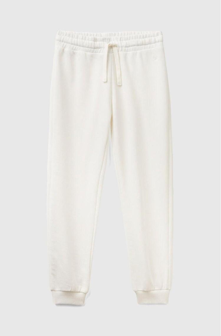BENETTON Trenirka z zatezno vrvico Bela - Creamy White 