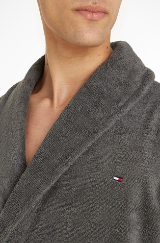 TOMMY HILFIGER Cotton towelling bathrobe Grey 3