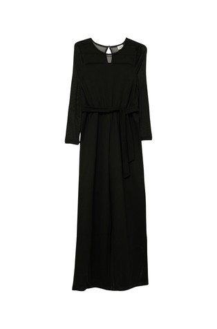 Elasticated jumpsuit with mesh details