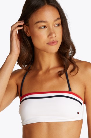 Global Stripe Bandeau Bikini Top