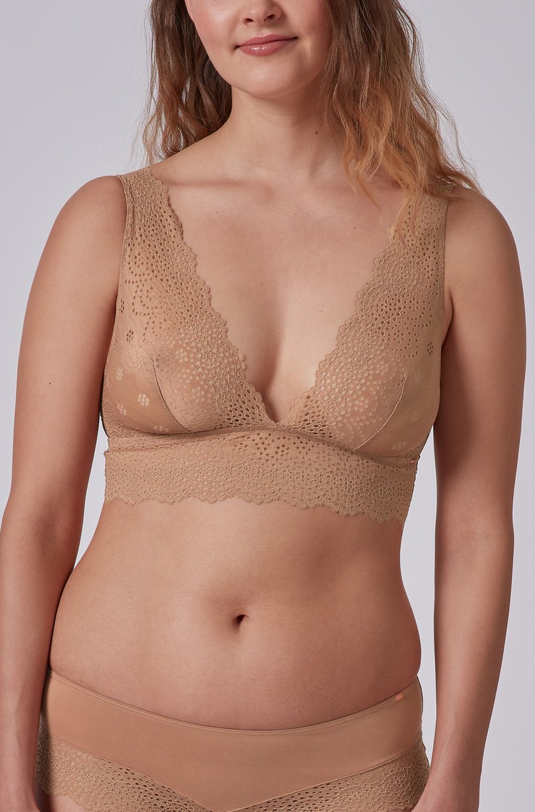 SKINY Every day in bamboo lace mehak modrček Bež - Bronze 